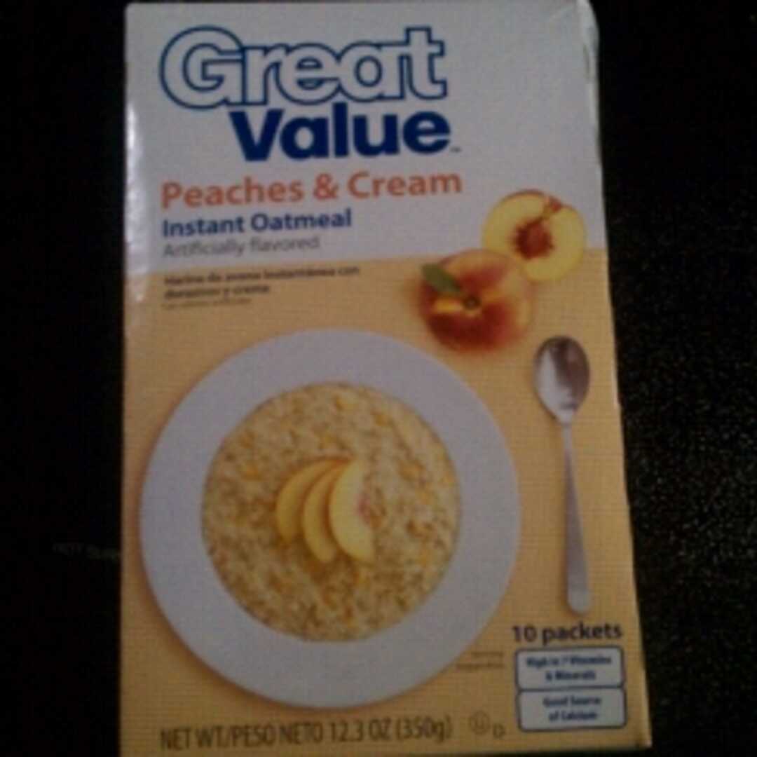 Great Value Peaches & Cream Instant Oatmeal