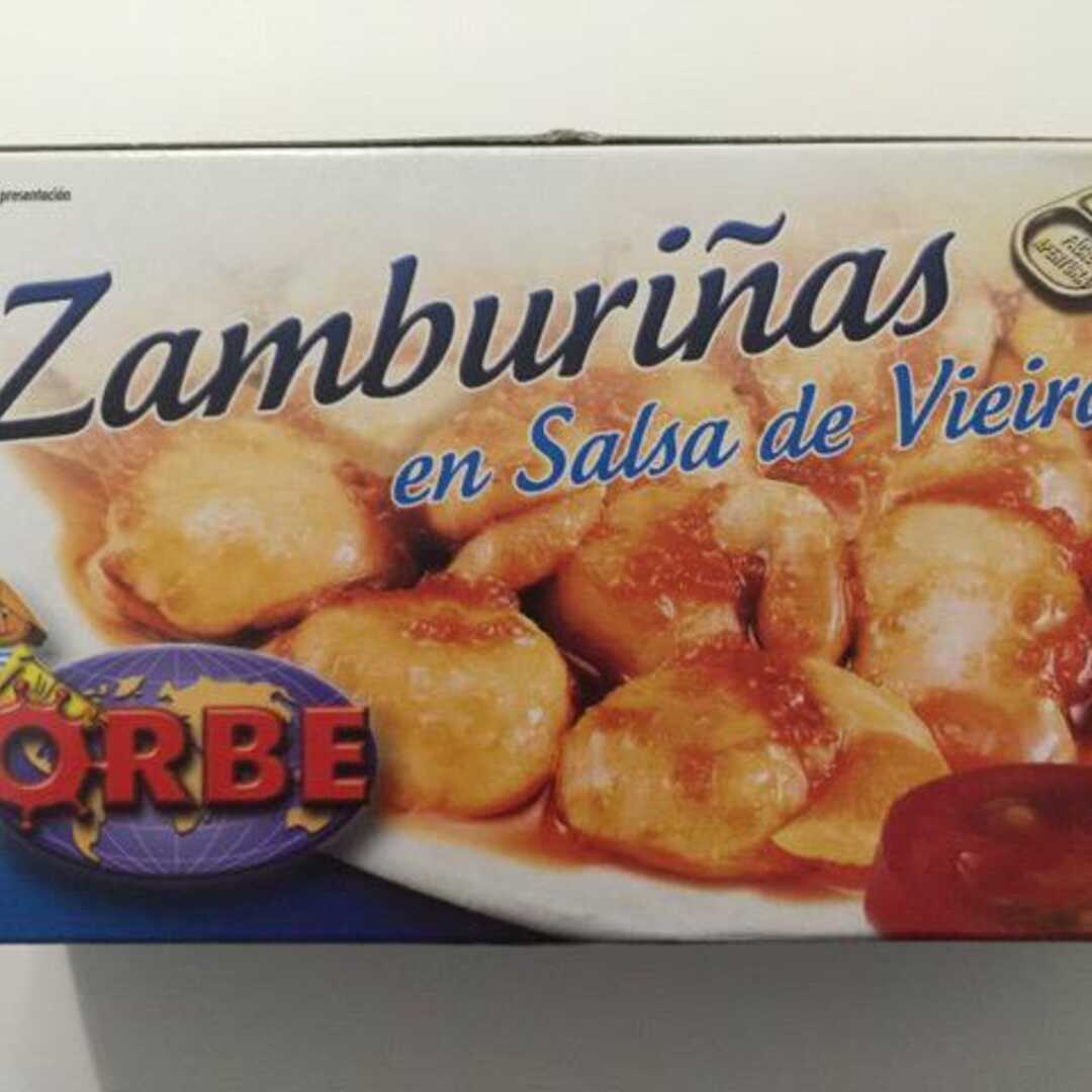 Orbe Zamburiñas en Salsa de Vieira