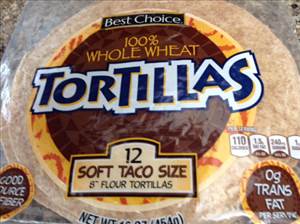Best Choice Whole Wheat Tortillas
