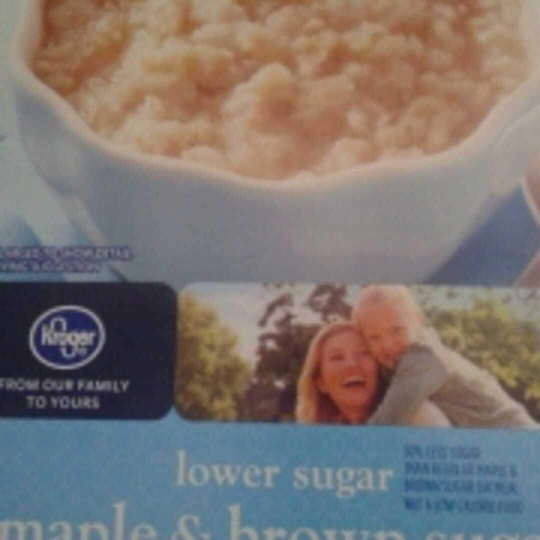Kroger Lower Sugar Maple Brown Sugar Instant Oatmeal
