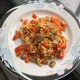 Omelet of Roerei met Uien, Paprika, Tomaten en Champignons