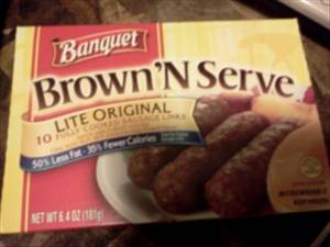 Banquet Brown 'N Serve Lite Original Turkey Pork Sausage