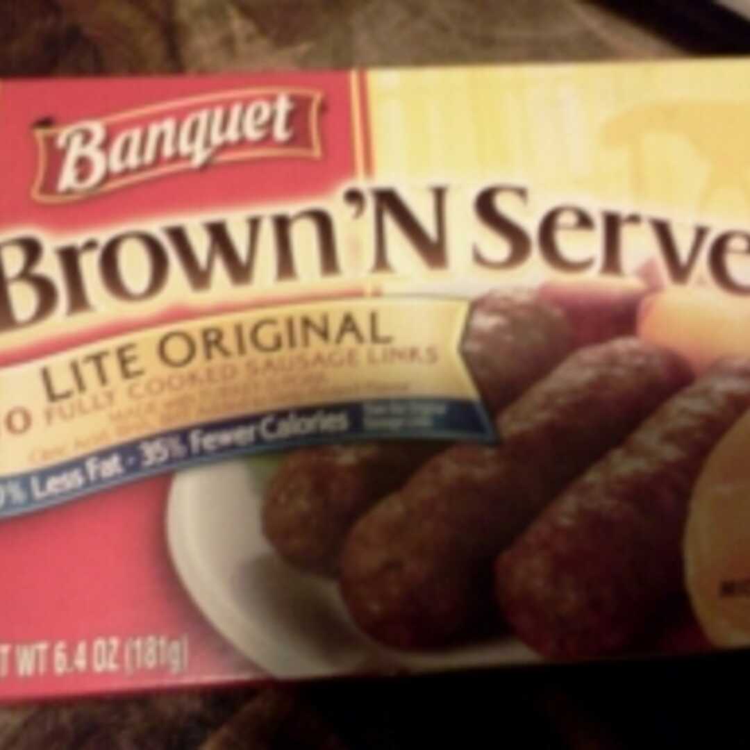 Banquet Brown 'N Serve Lite Original Turkey Pork Sausage
