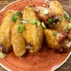 Baked or Fried Coated Chicken Wing with Skin (Skin/Coating Eaten)