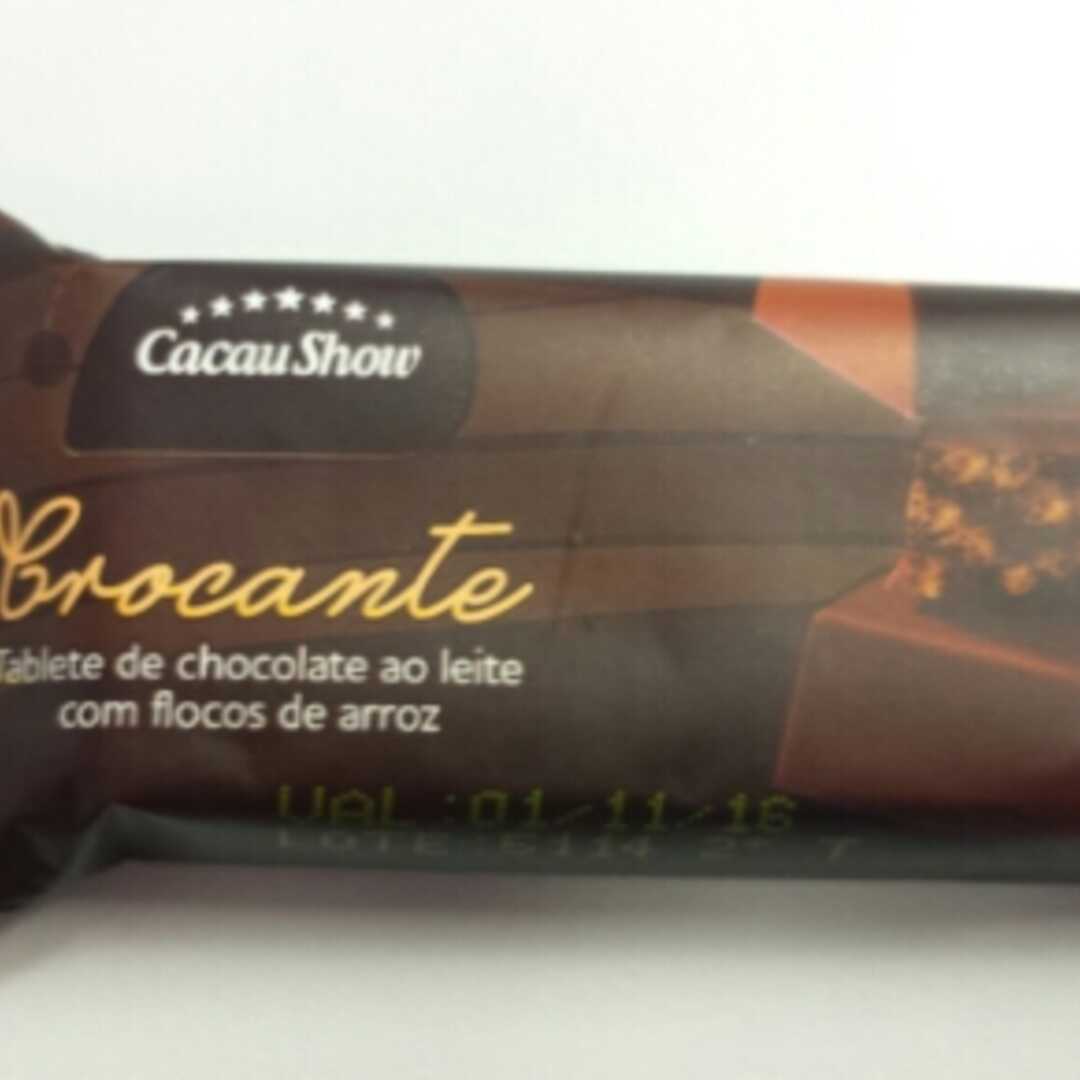 Cacau Show Tablete de Chocolate Ao Leite com Flocos de Arroz