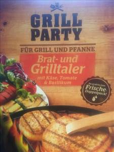 Grill Party Brat- und Grilltaler mit Käse, Tomaten & Basilikum
