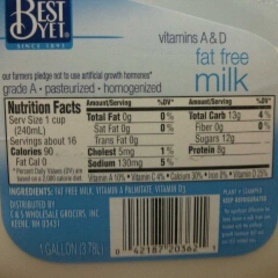 Milk (Nonfat with Added Vitamin A)