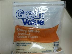 Great Value Shredded Sharp White Cheddar Cheese
