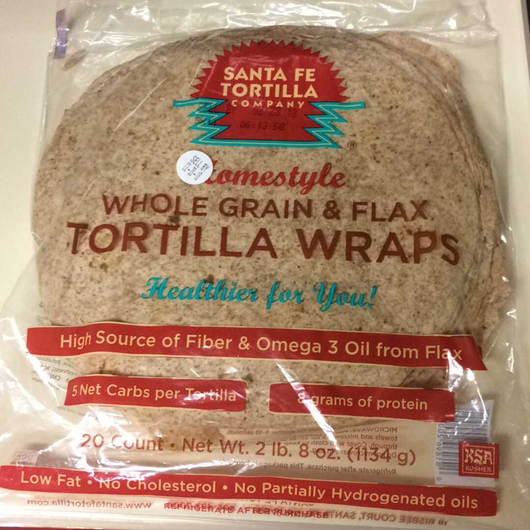 Santa Fe Tortilla Company Homestyle Whole Grain & Flax Tortilla Wraps