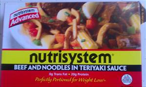 NutriSystem Beef & Noodles in Teriyaki Sauce