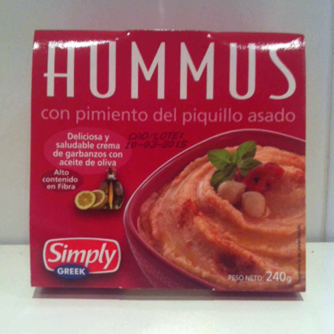Simply Greek Hummus con Pimiento del Piquillo Asado