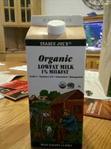 Trader Joe's Organic 1% Lowfat Milk