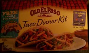 Old El Paso Taco Dinner Kit prepared with Lean Ground Meat