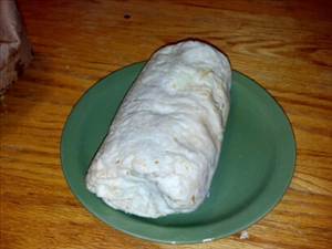 Meatless Burrito with Beans and Rice