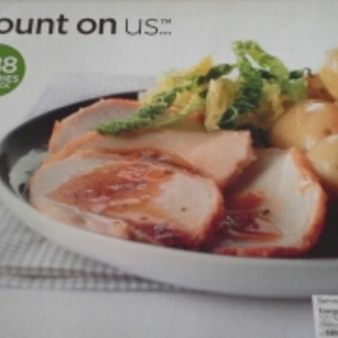 Marks & Spencer Count on Us Roast Pork Loin in Gravy, New Potatoes, Savoy Cabbage & Carrots