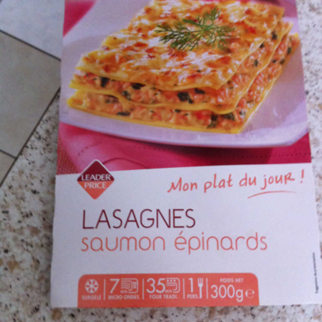 Leader Price Lasagnes Saumon Épinards