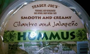 Trader Joe's Cilantro Jalapeno Hummus