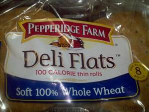 Pepperidge Farm Deli Flats 100 Calorie Thin Rolls - Soft 100% Whole Wheat