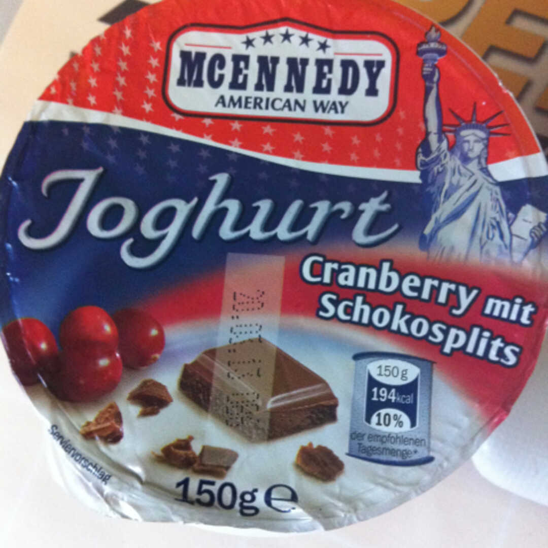 McEnnedy Joghurt Cranberry mit Schokosplits
