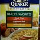 Quaker Bakery Favorites Instant Oatmeal - Apple Crisp, Cinnamon Roll & Banana Bread