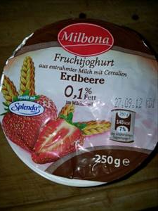 Milbona Fruchtjoghurt Erdbeere 0,1%
