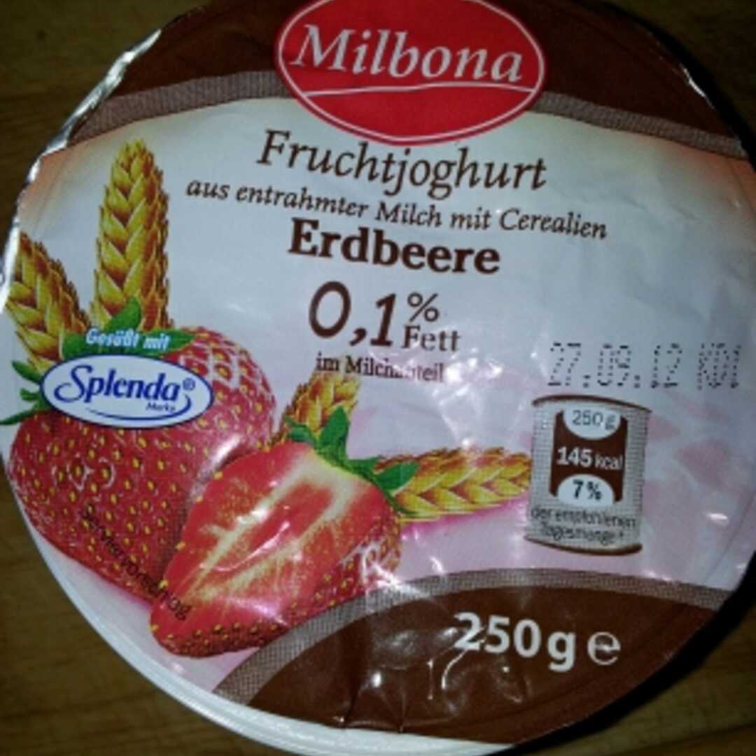 Milbona Fruchtjoghurt Erdbeere 0,1%
