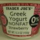 Trader Joe's Greek Style Nonfat Yogurt - Strawberry