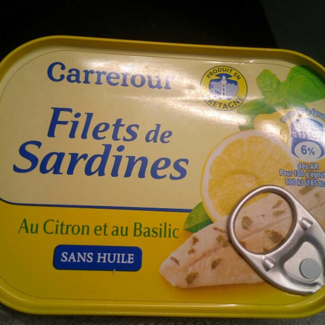 Carrefour Filets de Sardines Citron Basilic
