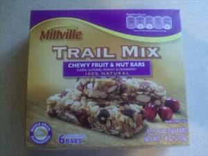 Millville Trail Mix Fruit & Nut Bars