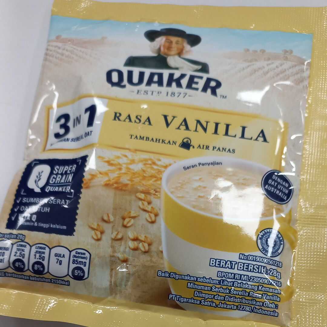 Quaker 3 in 1 Oat Cereal Drink Vanilla