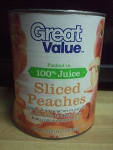 Great Value Sliced Peaches in 100% Juice