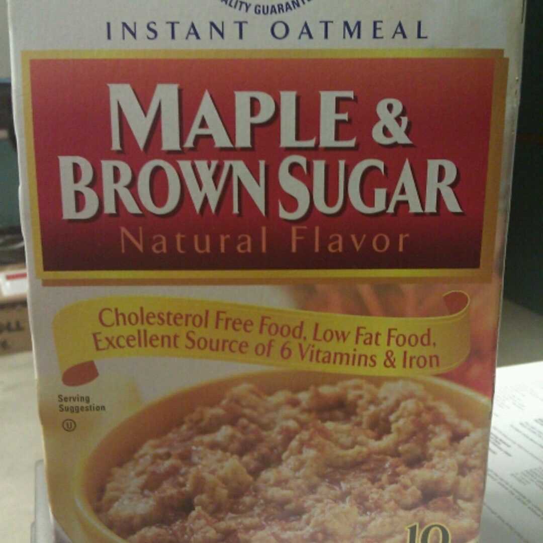 Kroger Maple & Brown Sugar Instant Oatmeal