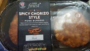 Tesco Finest Spicy Chorizo Style Pork Burgers