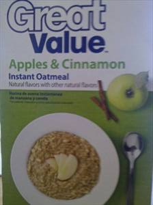 Great Value Apples & Cinnamon Instant Oatmeal