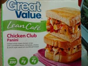 Great Value Lean Cafe Chicken Club Panini