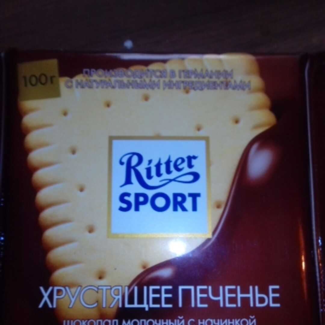 Ritter Sport Шоколад Молочный с Начинкой Хрустящее Печенье