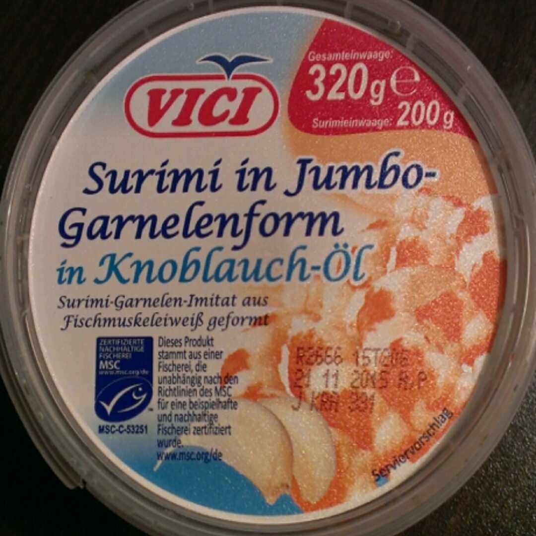 VICI Surimi in Jumbo-Garnelenform in Knoblauch-Öl