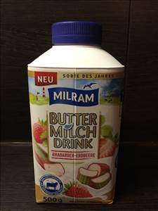 Milram Buttermilch Drink Rhabarber-Erdbeere