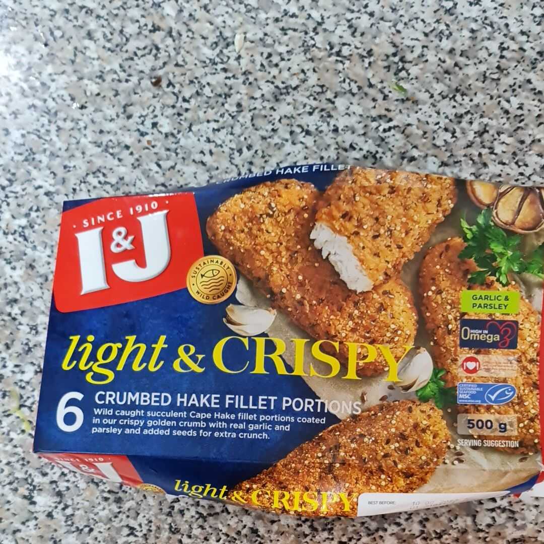 I&J Light & Crispy Crumbed Hake Fillet Portions
