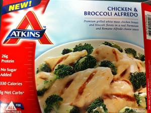 Atkins Frozen Chicken & Broccoli Alfredo