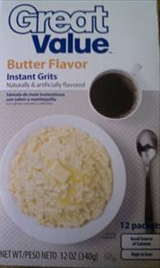 Great Value Instant Enriched Butter Flavor Grits