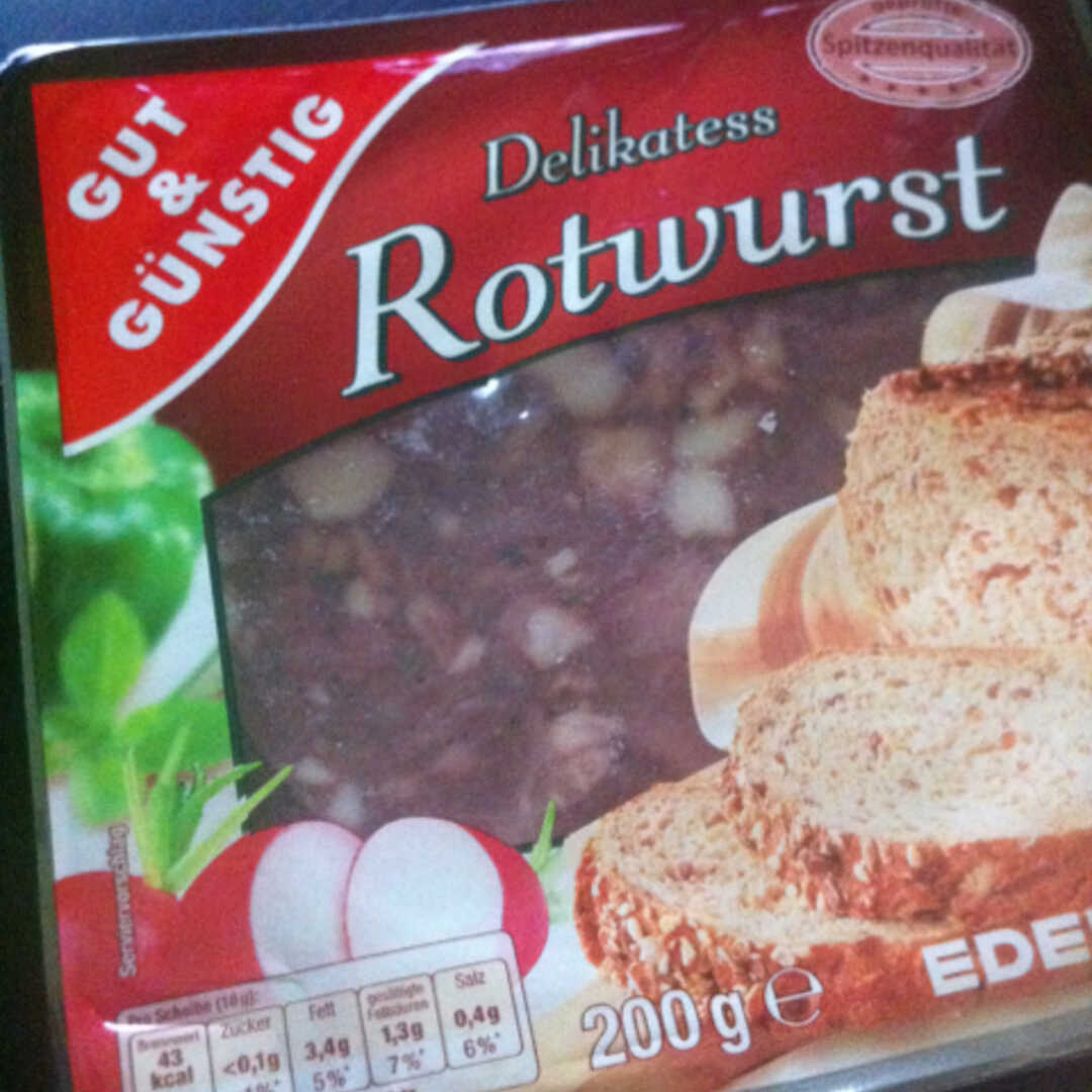 Gut & Günstig Rotwurst