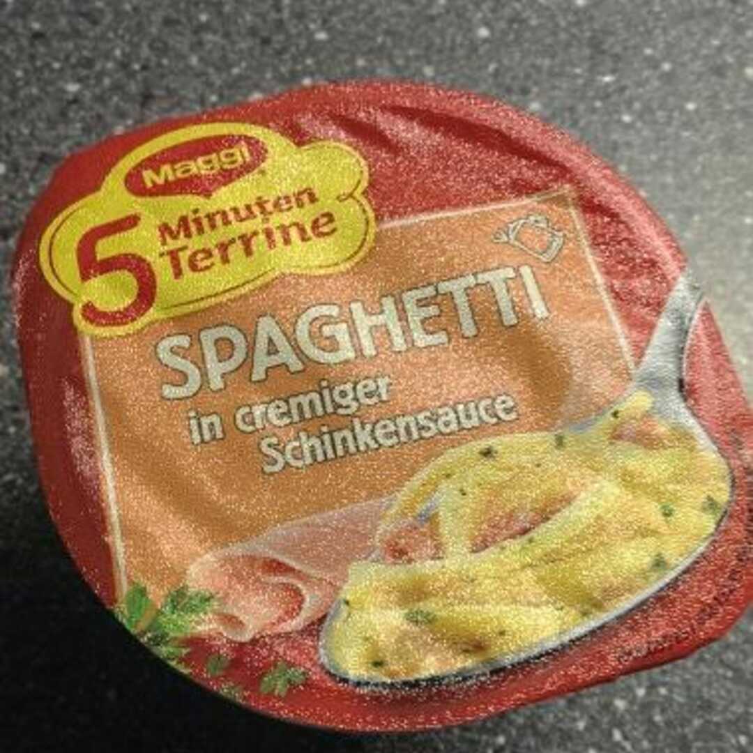 Maggi 5 Minuten Terrine Spaghetti in Cremiger Schinkensauce