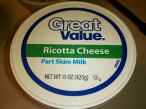 Great Value Part Skim Milk Ricotta Cheese