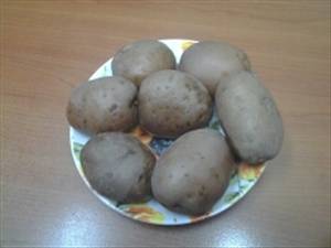 Картофель (с Кожей, без Соли, Приготовленный в Микроволновой Печи)