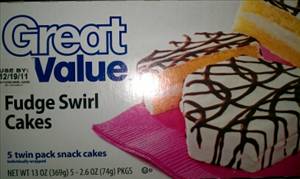 Great Value Fudge Swirl Cakes