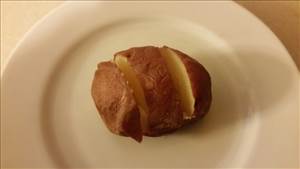 Baked Potato (Peel Eaten, Fat Not Added in Cooking)