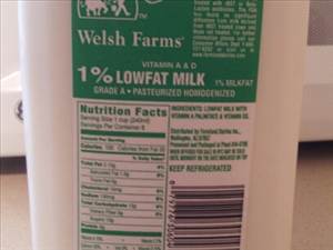 Welsh Farms 1% Low Fat Milk