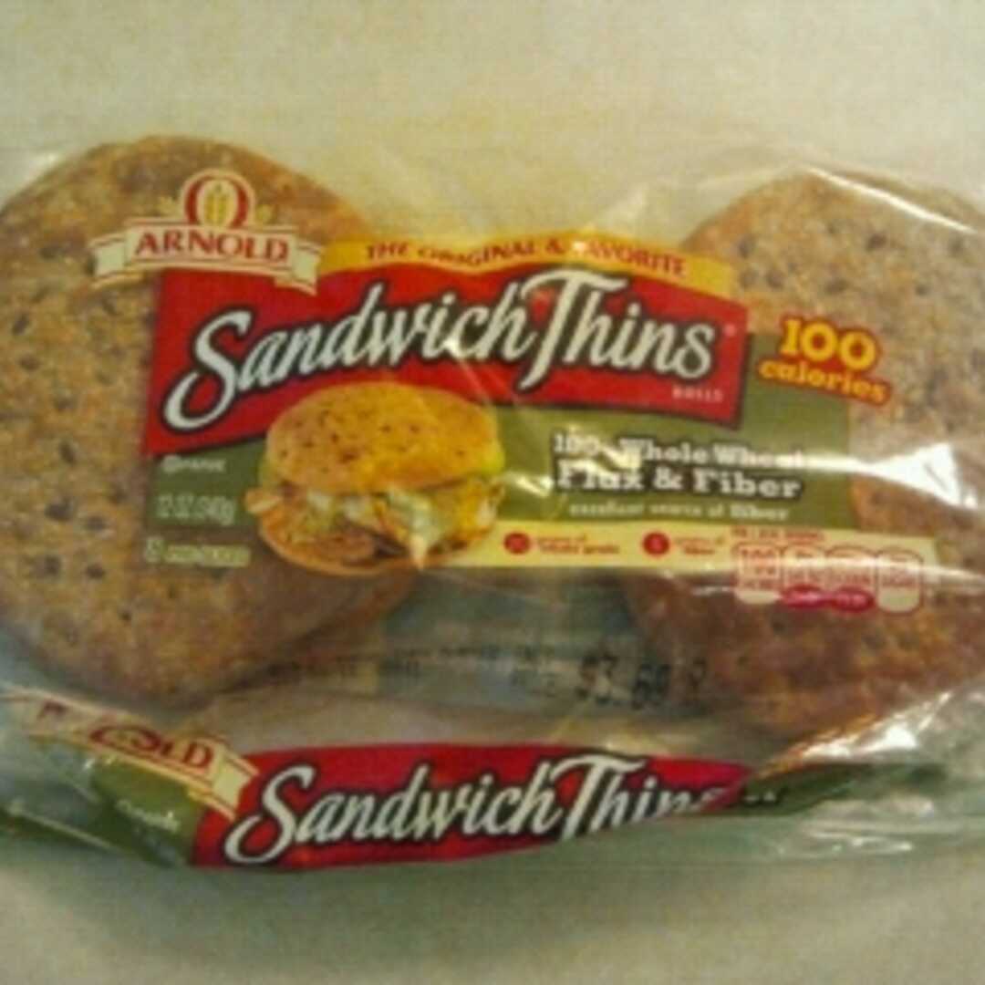 Arnold 100% Whole Wheat Flax & Fiber Sandwich Thins