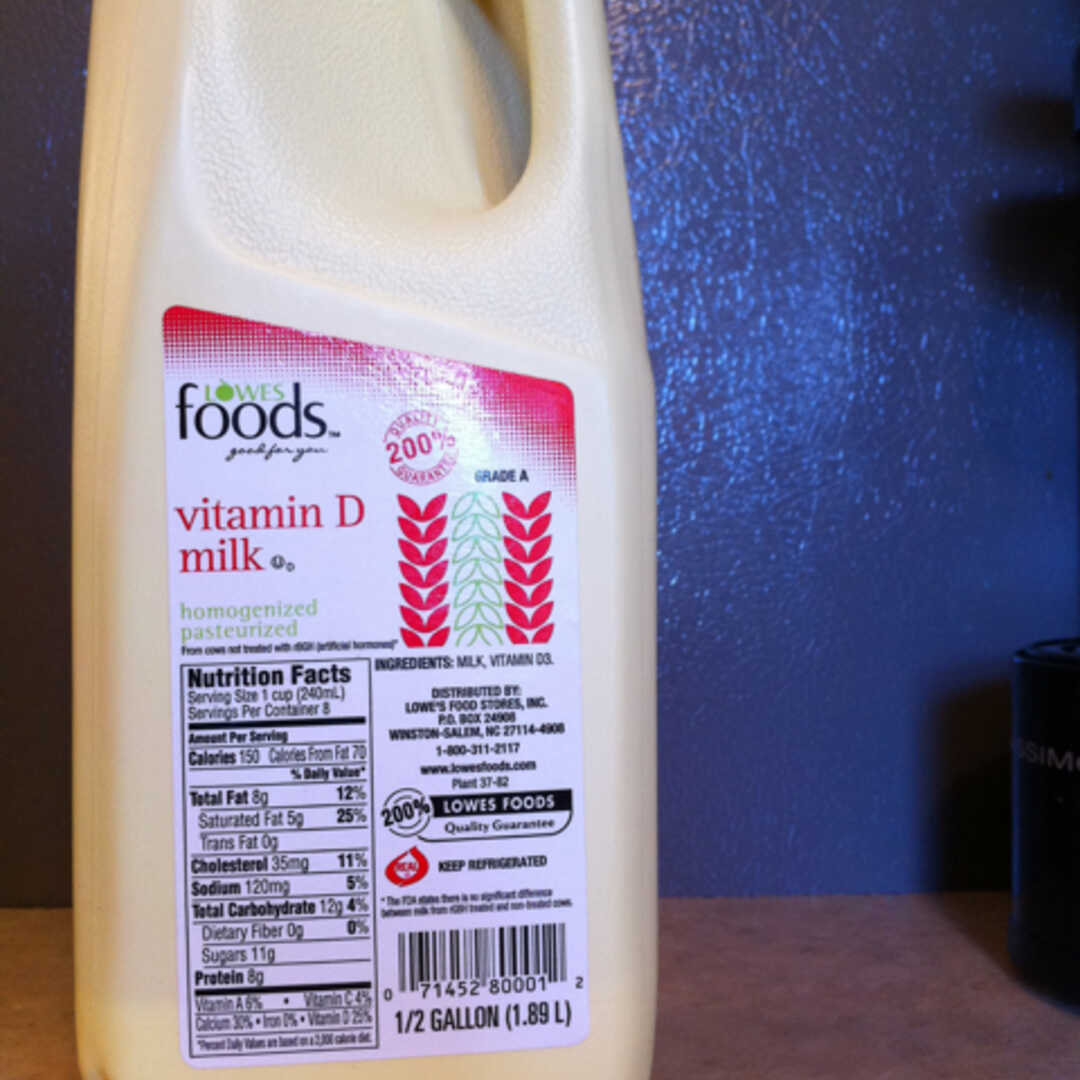 Lowes Foods Vitamin D Whole Milk